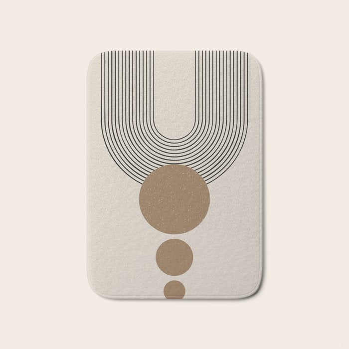 Luna - Mid Century Modern Abstract Art Bath Mat Gallery Image 1