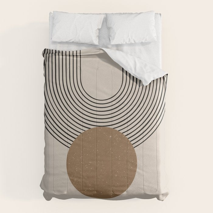 Luna - Mid Century Modern Abstract Art Comforter Gallery Image 1
