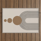 Luna - Mid Century Modern Abstract Art Outdoor Rug Gallery Image 1
