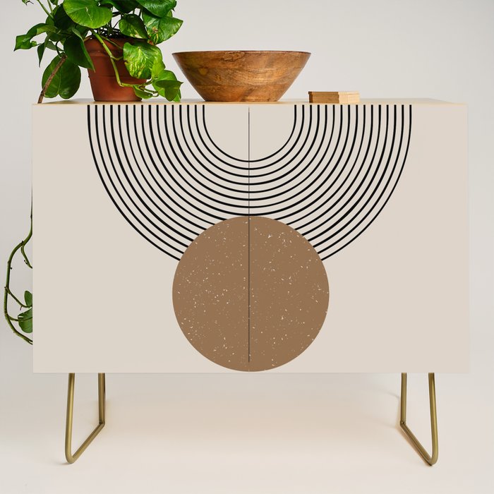 Luna - Mid Century Modern Abstract Art Credenza Gallery Image 1