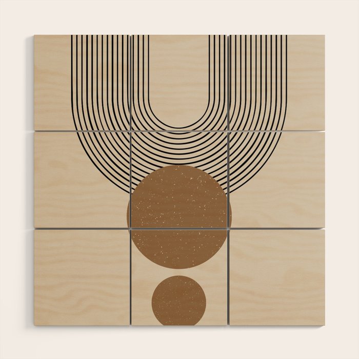Luna - Mid Century Modern Abstract Art Wood Wall Art Gallery Image 1
