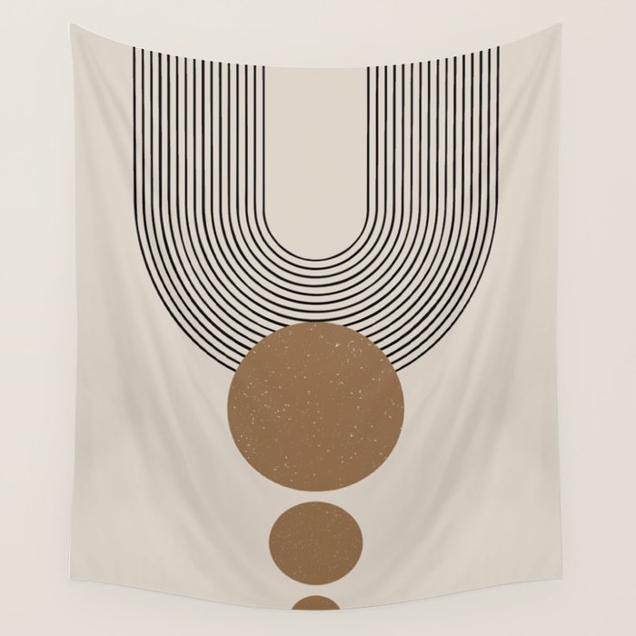 Luna - Mid Century Modern Abstract Art Wall Tapestry Gallery Image 1