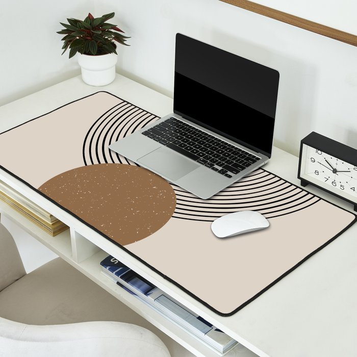 Luna - Mid Century Modern Abstract Art Desk Mat Gallery Image 2