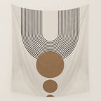 Luna - Mid Century Modern Abstract Art Wall Tapestry Gallery Image 4