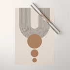 Luna - Mid Century Modern Abstract Art Wrapping Paper Gallery Image 1