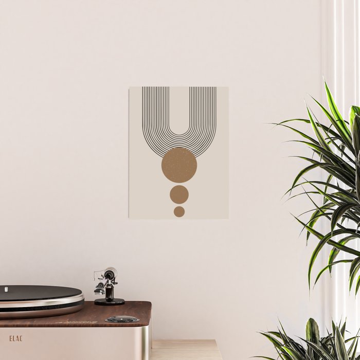 Luna - Mid Century Modern Abstract Art Poster Gallery Image 2
