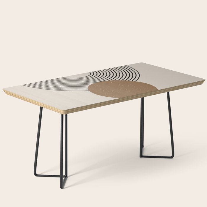 Luna - Mid Century Modern Abstract Art Coffee Table Gallery Image 1