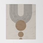 Luna - Mid Century Modern Abstract Art Throw Blanket Gallery Image 2