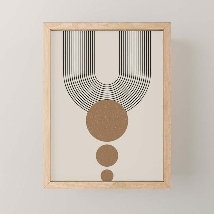Luna - Mid Century Modern Abstract Art Mini Art Print Gallery Image 1