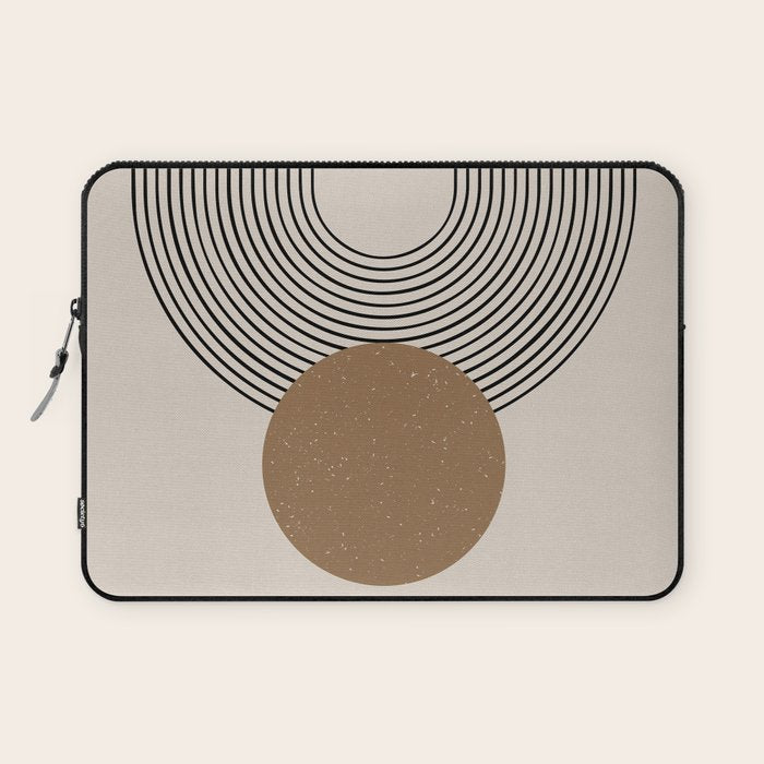 Luna - Mid Century Modern Abstract Art Laptop Sleeve Gallery Image 1