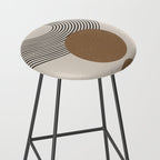 Luna - Mid Century Modern Abstract Art Stool Gallery Image 2