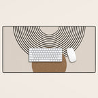 Luna - Mid Century Modern Abstract Art Desk Mat Gallery Image 1