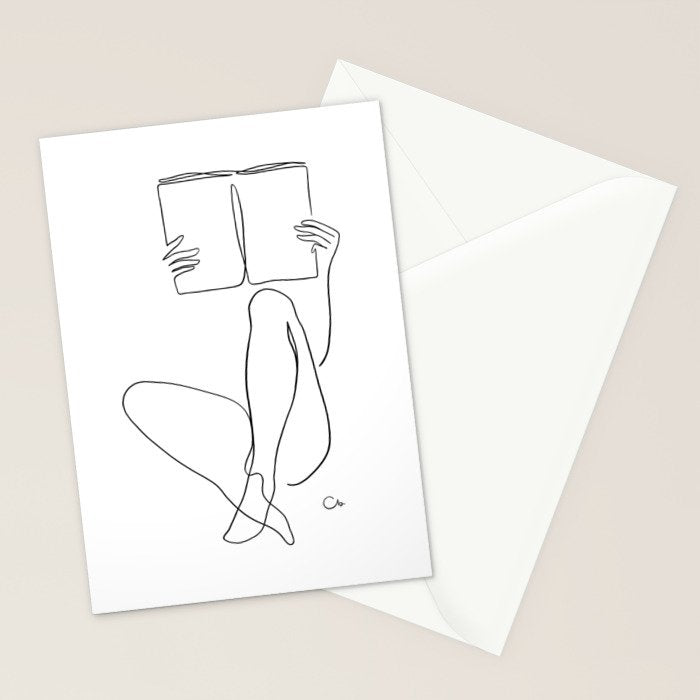 Reading Naked n.2 Stationery Card Gallery Image 2