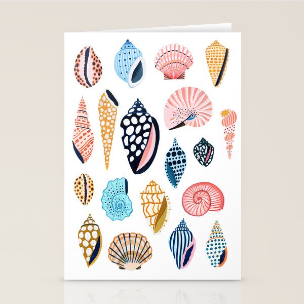 Under the Sea Shells Stationery Card Gallery Image 1