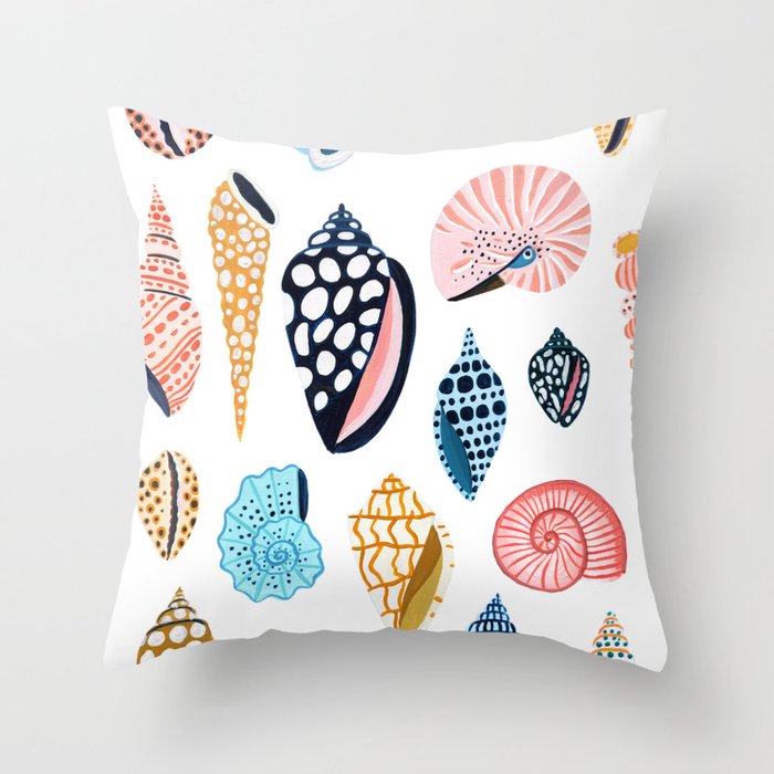Under the Sea Shells Throw Pillow Gallery Image 6