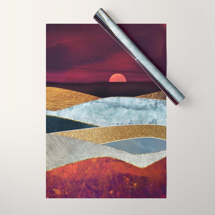 Crimson Sky Wrapping Paper Gallery Image 1