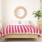 Pink and Red Candy Stripes Pattern Duvet Cover Gallery Image 3