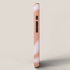 Dreamy Retro Liquid Swirl Contemporary Abstract 2 in Pastel Pink and Buff Apricot iPhone Case Gallery Image 2