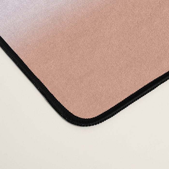 Dreamy Retro Liquid Swirl Contemporary Abstract 2 in Pastel Pink and Buff Apricot Desk Mat Gallery Image 4