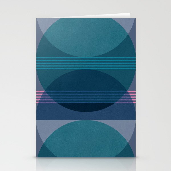 Abstraction_BLUE_LANDSCAPE_MOONLIGHT_NATURE_POP_ART_)521A Stationery Card Gallery Image 1