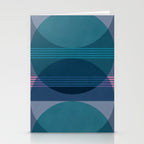 Abstraction_BLUE_LANDSCAPE_MOONLIGHT_NATURE_POP_ART_)521A Stationery Card Gallery Image 2