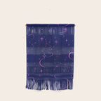 Pink and dark blue mystical starry night Wall Hanging Gallery Image 1