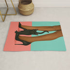 Woman in Heels with Black Cat Rug Gallery Image 1