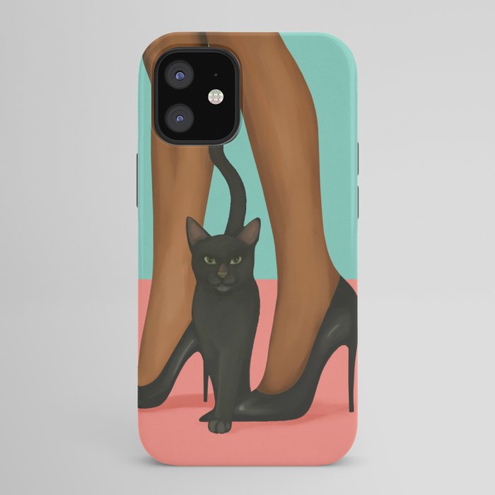 Woman in Heels with Black Cat iPhone Case Gallery Image 42