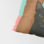 Woman in Heels with Black Cat Pillow Sham Gallery Image 4