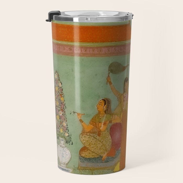 Title Ragini Gunakali, Page from a Jaipur Ragamala Set Place Rajasthan Indian Miniature Painting  Travel Mug Gallery Image 3