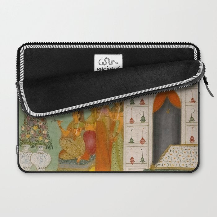Title Ragini Gunakali, Page from a Jaipur Ragamala Set Place Rajasthan Indian Miniature Painting  Laptop Sleeve Gallery Image 2