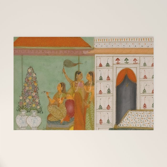 Title Ragini Gunakali, Page from a Jaipur Ragamala Set Place Rajasthan Indian Miniature Painting  Welcome Mat Gallery Image 1
