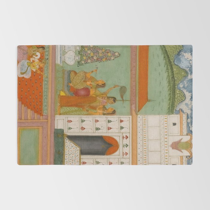Title Ragini Gunakali, Page from a Jaipur Ragamala Set Place Rajasthan Indian Miniature Painting  Rug Gallery Image 2