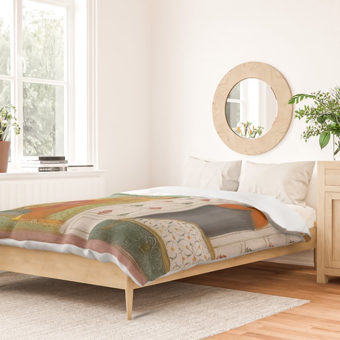 Title Ragini Gunakali, Page from a Jaipur Ragamala Set Place Rajasthan Indian Miniature Painting  Duvet Cover Gallery Image 2