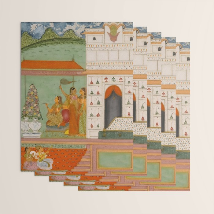 Title Ragini Gunakali, Page from a Jaipur Ragamala Set Place Rajasthan Indian Miniature Painting  Wrapping Paper Gallery Image 3