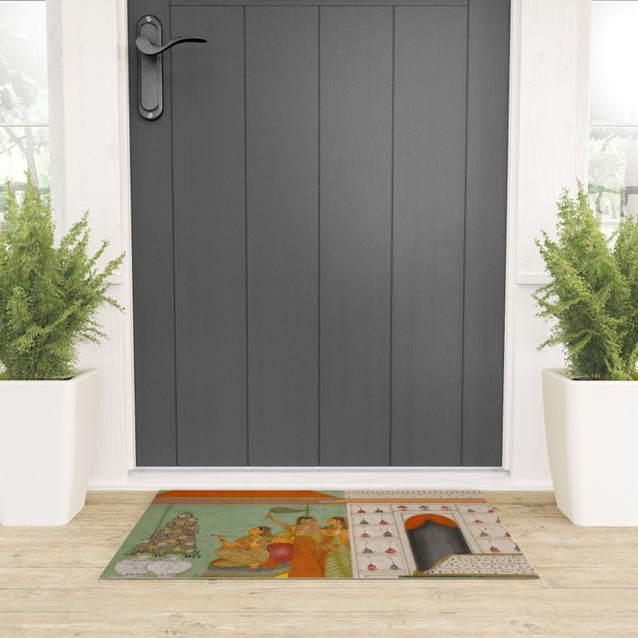 Title Ragini Gunakali, Page from a Jaipur Ragamala Set Place Rajasthan Indian Miniature Painting  Welcome Mat Gallery Image 3