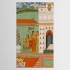 Title Ragini Gunakali, Page from a Jaipur Ragamala Set Place Rajasthan Indian Miniature Painting  Tablecloth Gallery Image 2