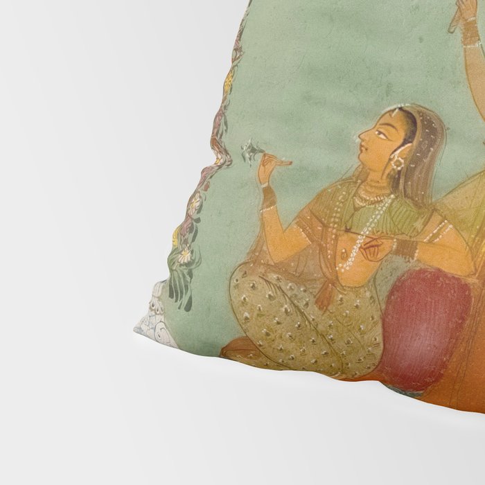 Title Ragini Gunakali, Page from a Jaipur Ragamala Set Place Rajasthan Indian Miniature Painting  Pillow Sham Gallery Image 4