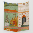 Title Ragini Gunakali, Page from a Jaipur Ragamala Set Place Rajasthan Indian Miniature Painting  Wall Tapestry Gallery Image 4