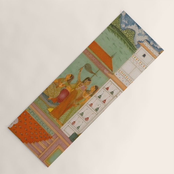 Title Ragini Gunakali, Page from a Jaipur Ragamala Set Place Rajasthan Indian Miniature Painting  Yoga Mat Gallery Image 1