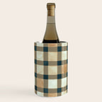 Cozy heirloom Rustic plaid Geometric Gold Navy Wine Chiller Gallery Image 3