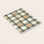 Cozy heirloom Rustic plaid Geometric Gold Navy Notebook Gallery Image 3