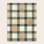 Cozy heirloom Rustic plaid Geometric Gold Navy Notebook Gallery Image 4