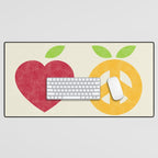 Apple and Orange - Love and Peace Desk Mat Gallery Image 1