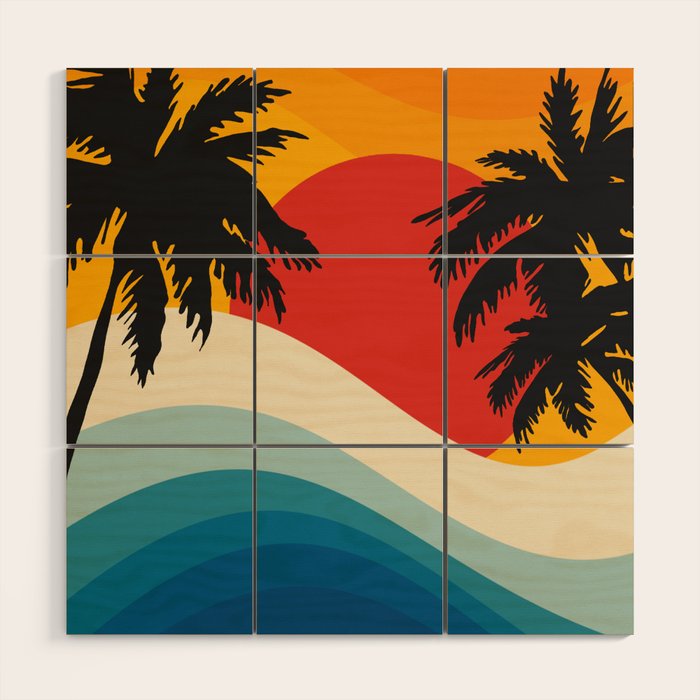 Abstract landscape art #5 Wood Wall Art Gallery Image 1