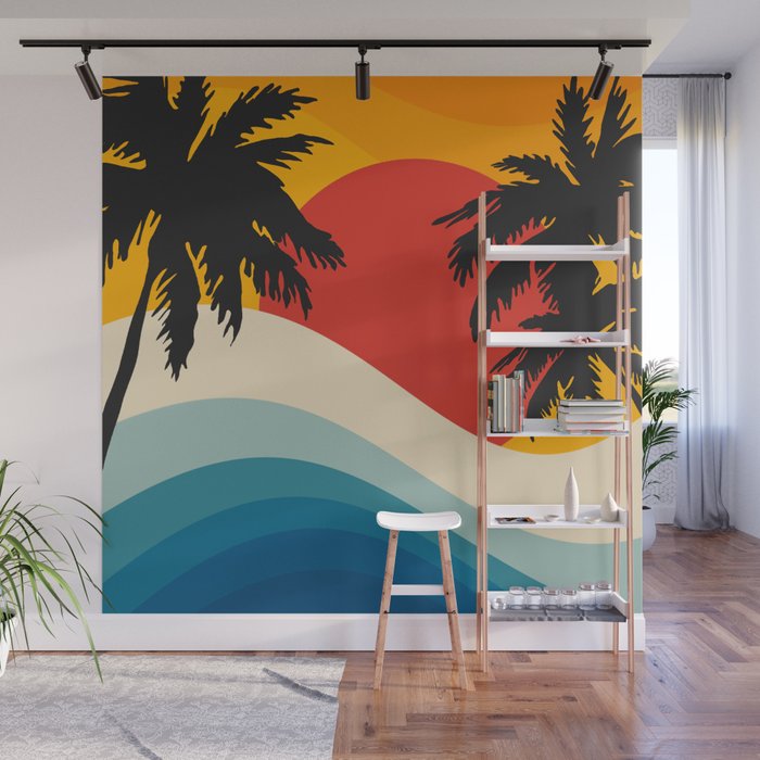 Abstract landscape art #5 Wall Mural Gallery Image 1