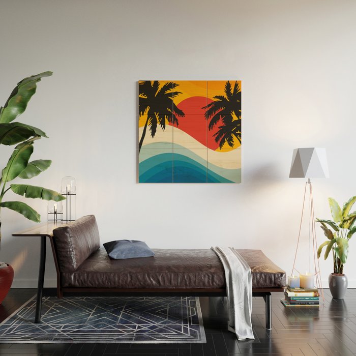 Abstract landscape art #5 Wood Wall Art Gallery Image 2