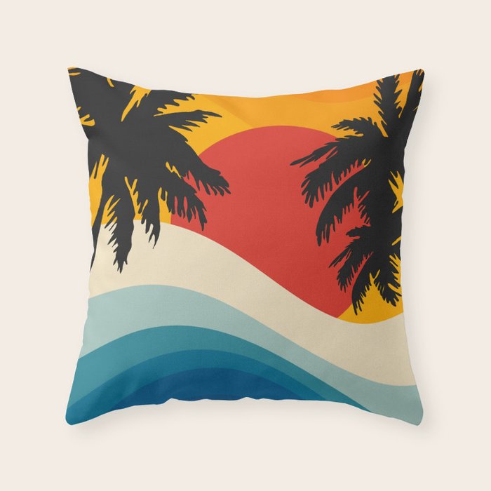 Abstract landscape art #5 Throw Pillow Gallery Image 6