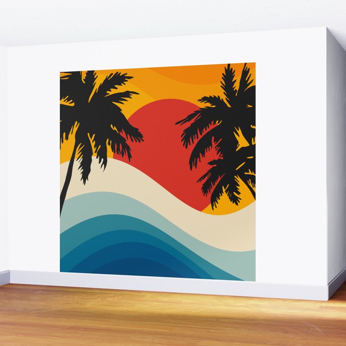 Abstract landscape art #5 Wall Mural Gallery Image 2