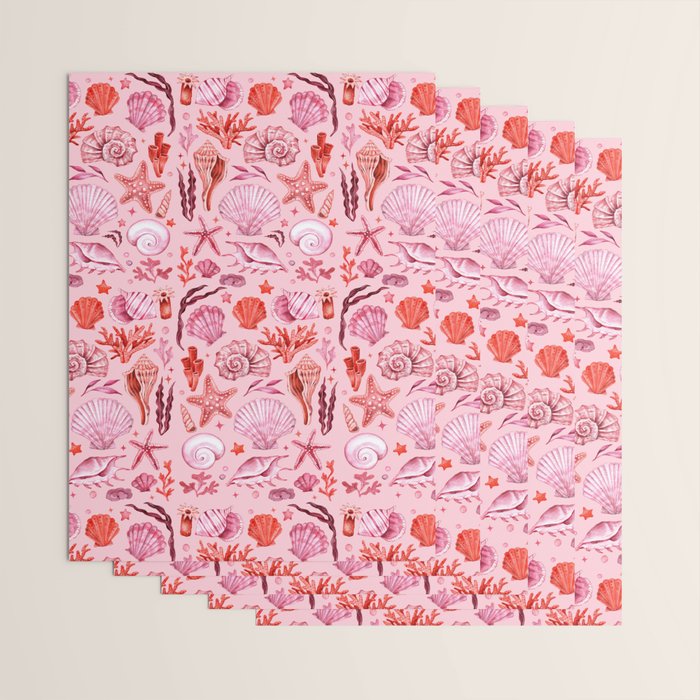 Girly Seashells Party Wrapping Paper Gallery Image 3